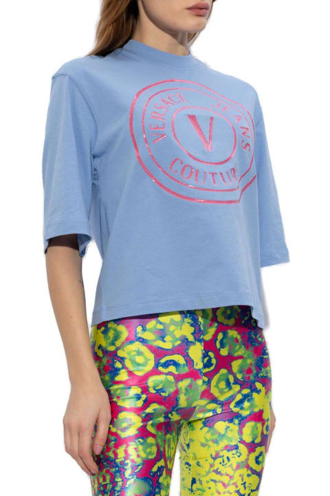 Versace Jeans Couture for Women Versace Jeans Couture Logo Printed Crewneck T-shirt