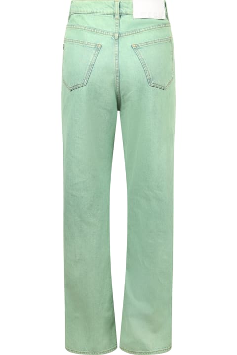 MSGM Jeans for Women MSGM Jeans Destroyed Colored Verde