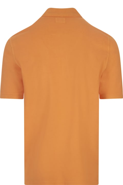 Fedeli for Men Fedeli Orange Light Cotton Piquet Polo Shirt
