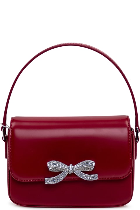 Bags for Women self-portrait Burgundy Leather Handbag