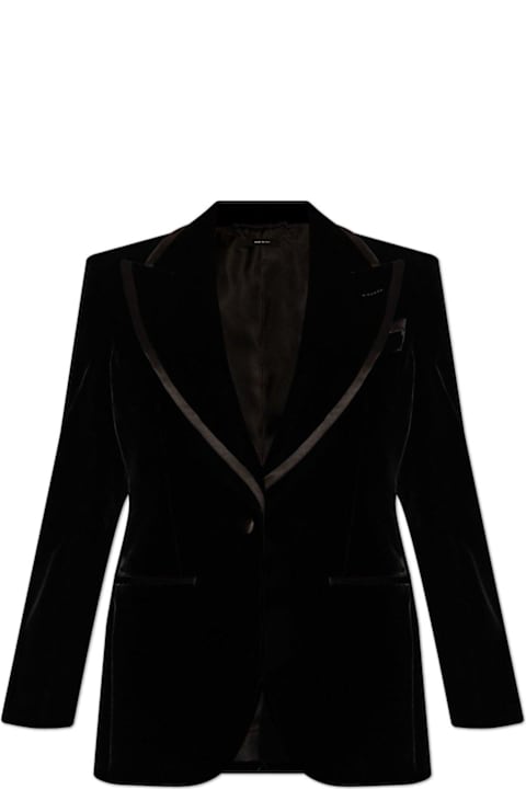 Tom Ford Coats & Jackets for Women Tom Ford Single-breasted Velvet Blazer