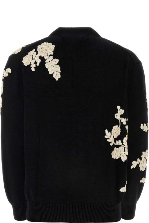 Alexander McQueen Sweaters for Women Alexander McQueen Black Cotton Cardigan