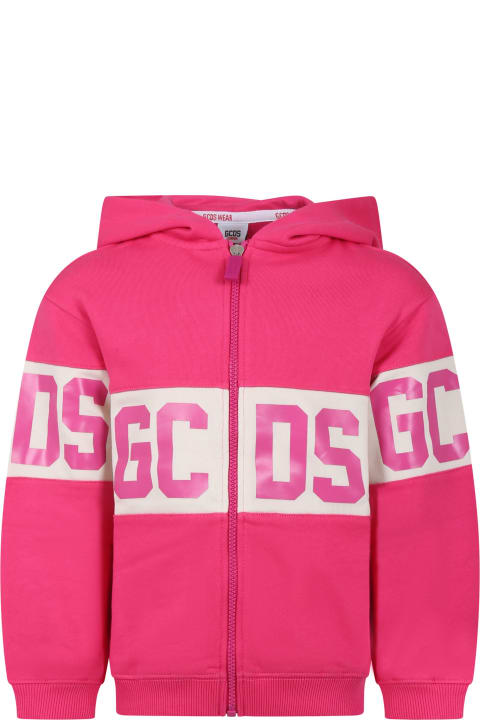 GCDS Mini for Women GCDS Mini Fuchsia Sweatshirt For Girl With Logo