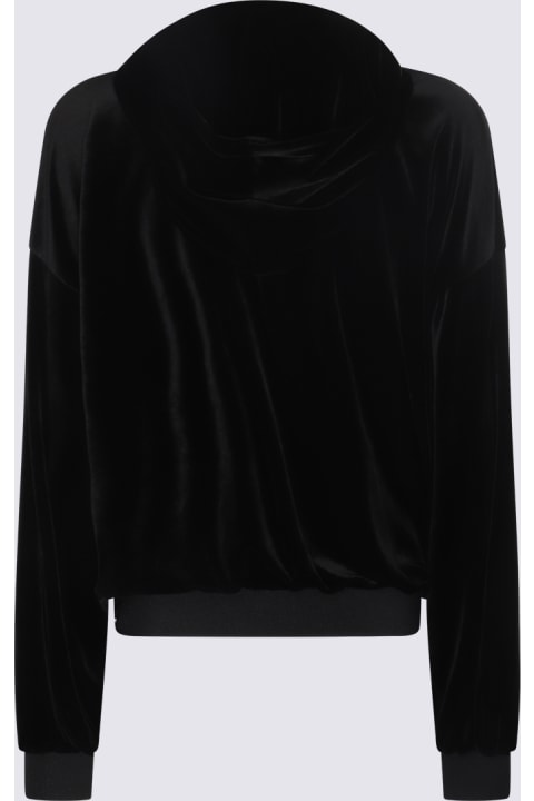 Tom Ford Fleeces & Tracksuits for Women Tom Ford Black Stretch Lustrous Velour Sweatshirt