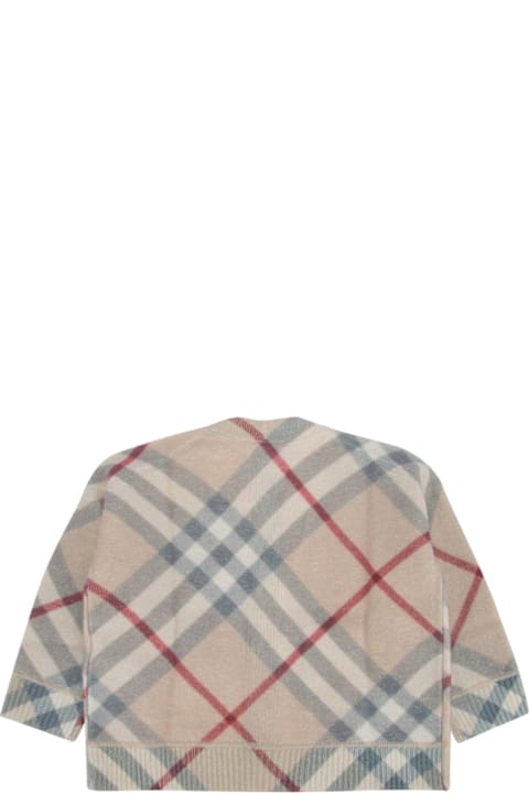 Sale for Baby Boys Burberry Check-pattern V-neck Cardigan