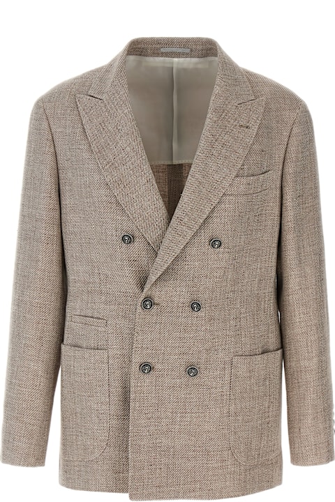 Brunello Cucinelli for Men Brunello Cucinelli Diagonal Deconstructed Blazer