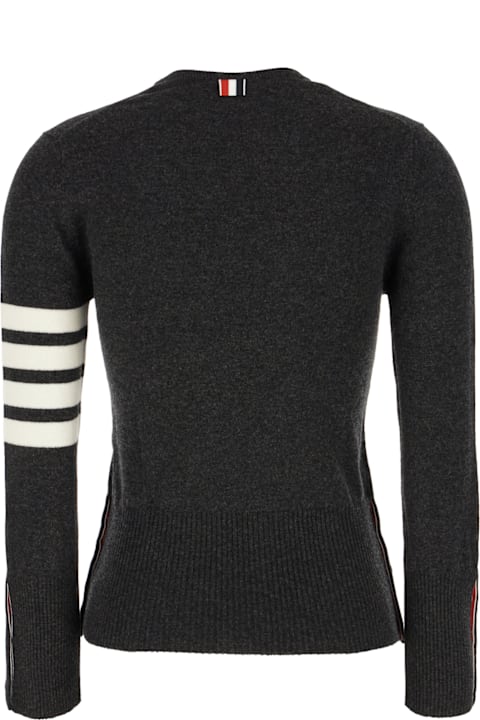 Thom Browne for Women Thom Browne Dark Grey Cashmere Sweater