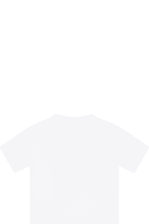 Topwear for Baby Boys Burberry White T-shirt For Baby Boy With Print And Equestrian Knight