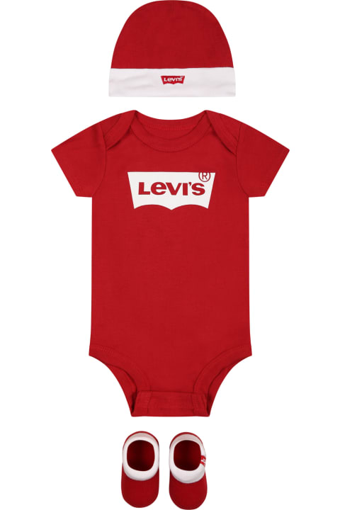 Levi's Bodysuits & Sets for Baby Girls Levi's Multicolor Set For Babies With Logo