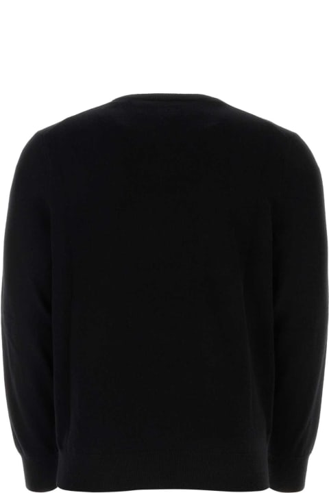 Sweaters for Men Alexander McQueen Black Cashmere Blend Sweater