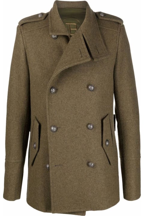 Balmain Coats & Jackets for Men Balmain Wool Coat