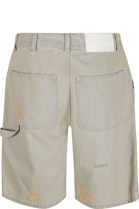 MSGM Pants for Men MSGM Denim Bermuda Shorts