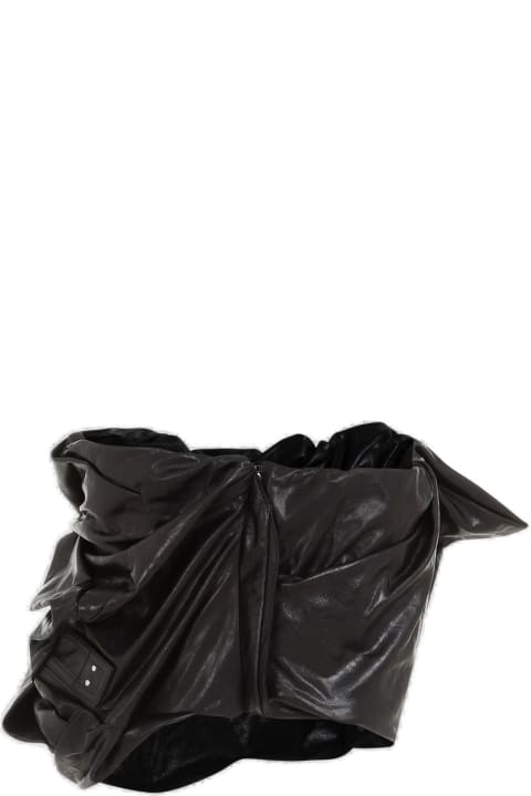 Rick Owens Topwear for Women Rick Owens Draped Bustier Leather Top