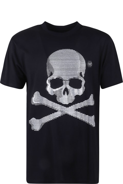 Fashion for Men Philipp Plein Skull & Bones Round Neck T-shirt