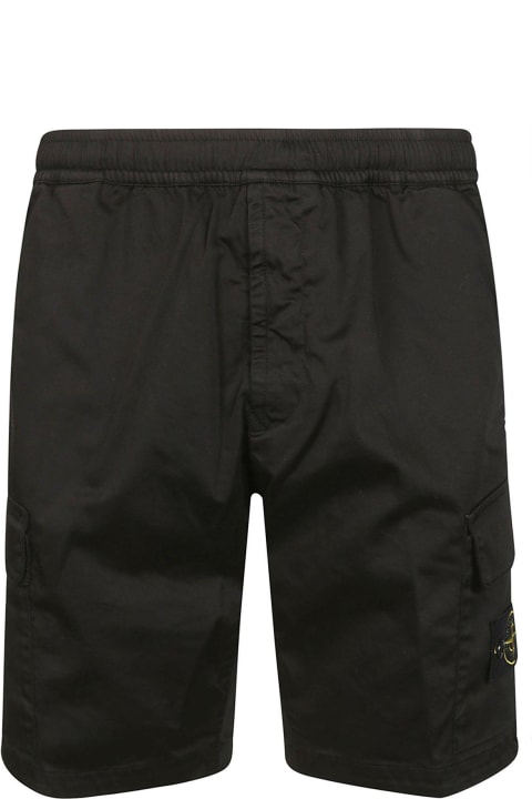 Stone Island Pants for Men Stone Island Compass-badge Knee-length Cargo Shorts