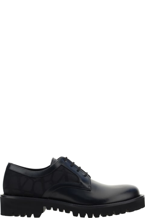 Valentino Garavani for Men Valentino Garavani Black Derbies Shoes