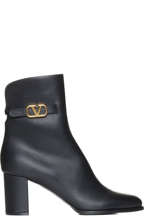Boots for Women Valentino Garavani Garavani Vlogo Signature Leather Boots