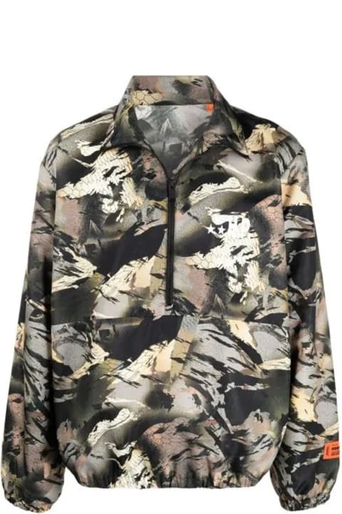 メンズ HERON PRESTONのコート＆ジャケット HERON PRESTON Camouflage Winkbreaker