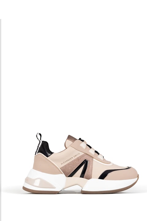 Alexander Smith London Sneakers for Women Alexander Smith London Beige Marble Sneaker With Laces