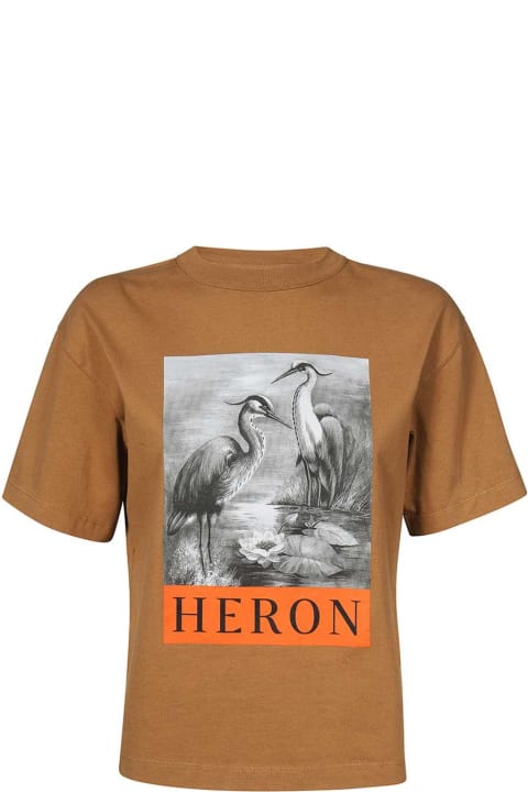 ウィメンズ HERON PRESTONのトップス HERON PRESTON Printed Cotton T-shirt