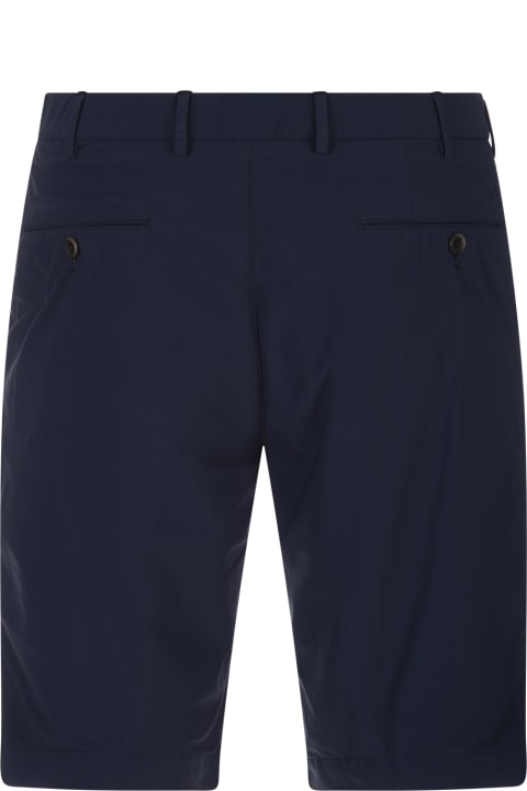 メンズ PT Bermudaのボトムス PT Bermuda Dark Blue Stretch Cotton Shorts