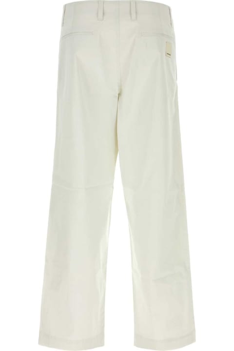 Emporio Armani Pants for Men Emporio Armani Chalk Stretch Cotton Chino Pant