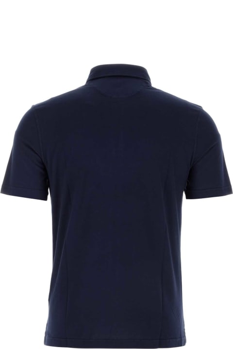 メンズ Fedeliのトップス Fedeli Blue Cotton Polo Shirt