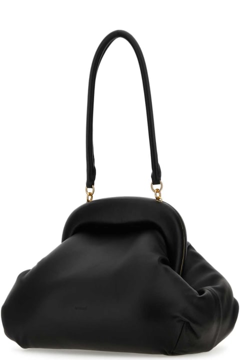 Bags Sale for Women SportMax Black Nappa Leather Sansa Clutch