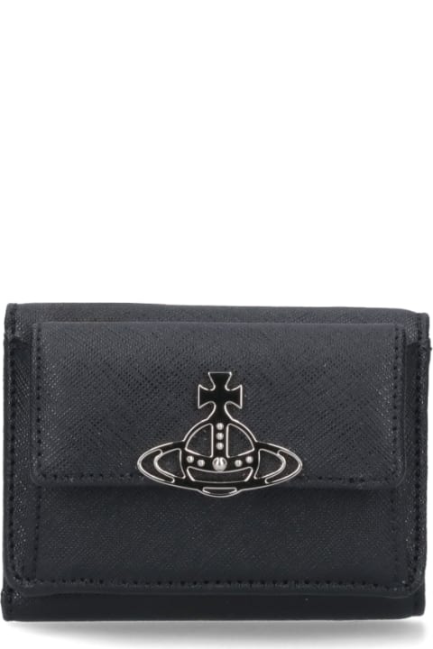 Wallets for Women Vivienne Westwood Logo Flap Wallet