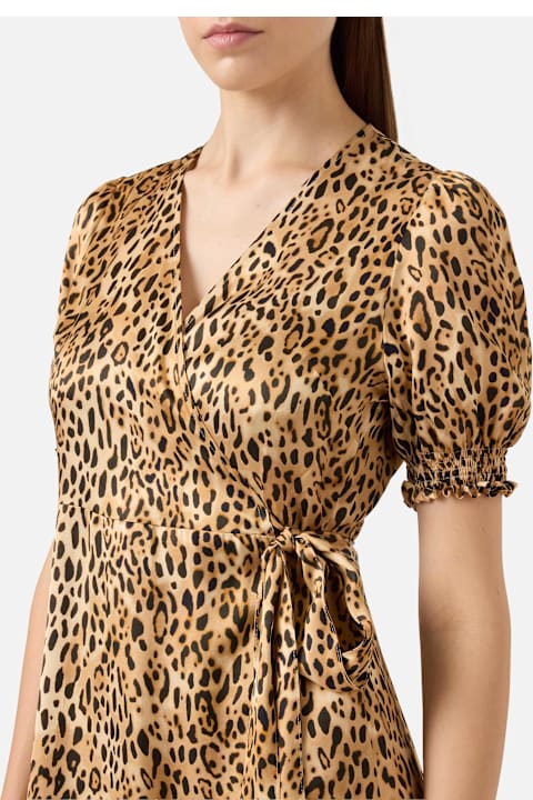 Homeware MC2 Saint Barth Woman Short Dress With Leopard Print
