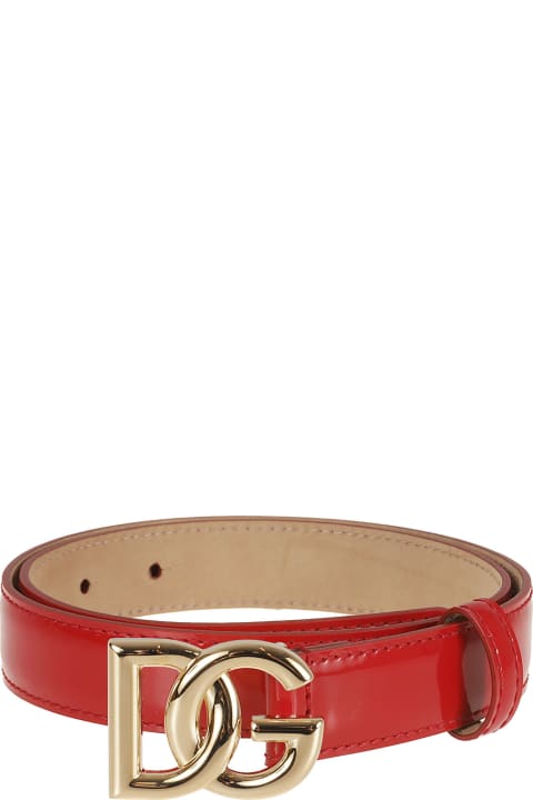 Belts for Women Dolce & Gabbana Logo Buckle Belt