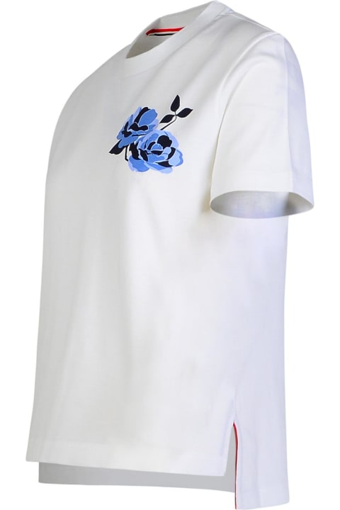 ウィメンズ Thom Browneのトップス Thom Browne 'rose' White Cotton T-shirt