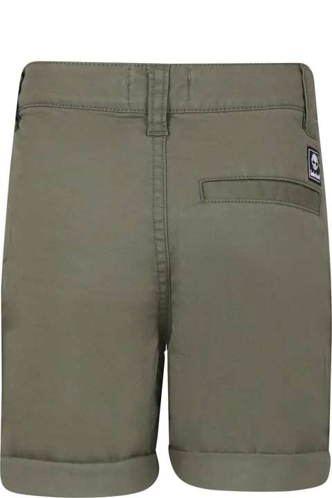 Timberland Bottoms for Boys Timberland Green Shorts For Boy With Logo