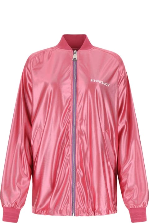 ウィメンズ Khrisjoyのコート＆ジャケット Khrisjoy Pink Polyester Oversize Sweatshirt