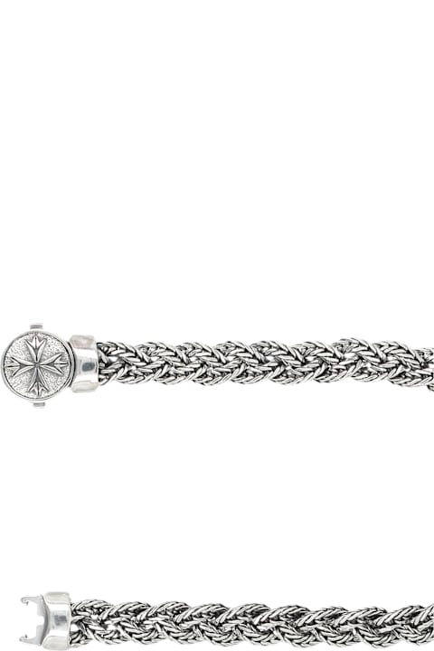 Emanuele Bicocchi for Kids Emanuele Bicocchi Small Diamond-cut Flat Braided Bracelet