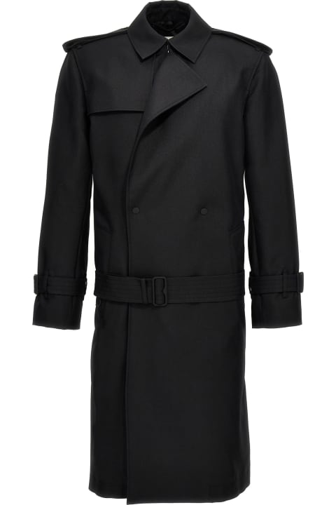Burberry Men Burberry Double-breasted Long Trench Coat
