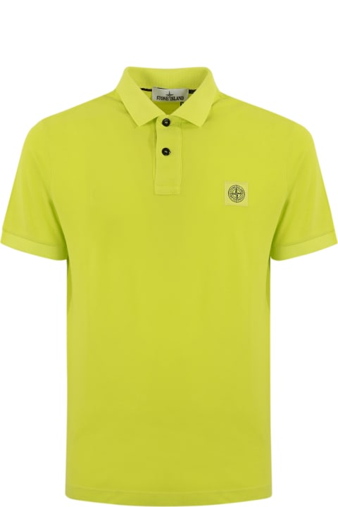 Topwear for Men Stone Island Logo Patch Short-sleeved Polo Shirt
