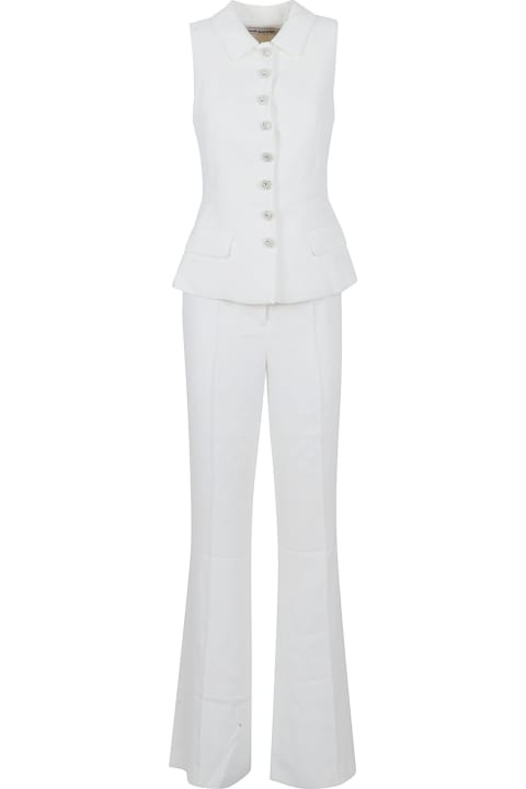 Pants & Shorts for Women self-portrait White Crepe Jumpsuit
