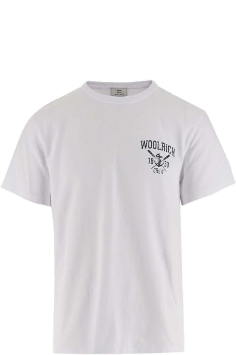 Woolrich Topwear for Men Woolrich Logo Printed Crewneck T-shirt