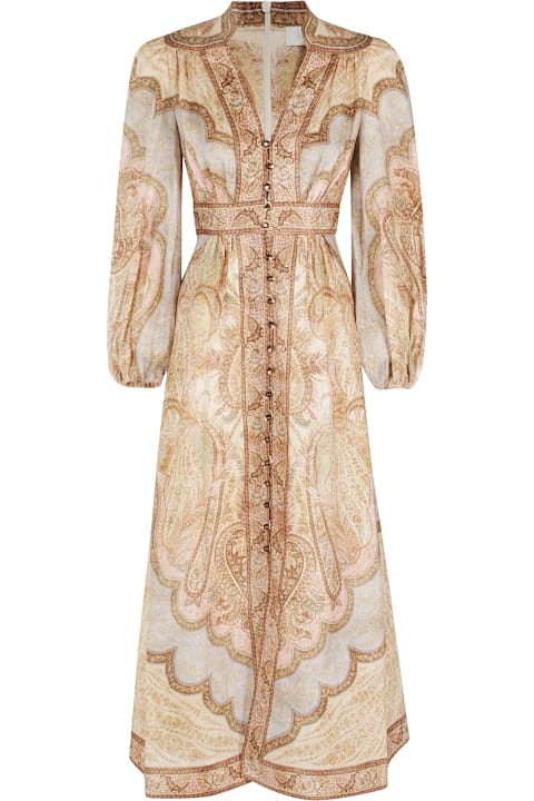 Homeware Zimmermann Wanderlust Plunge Midi Dress