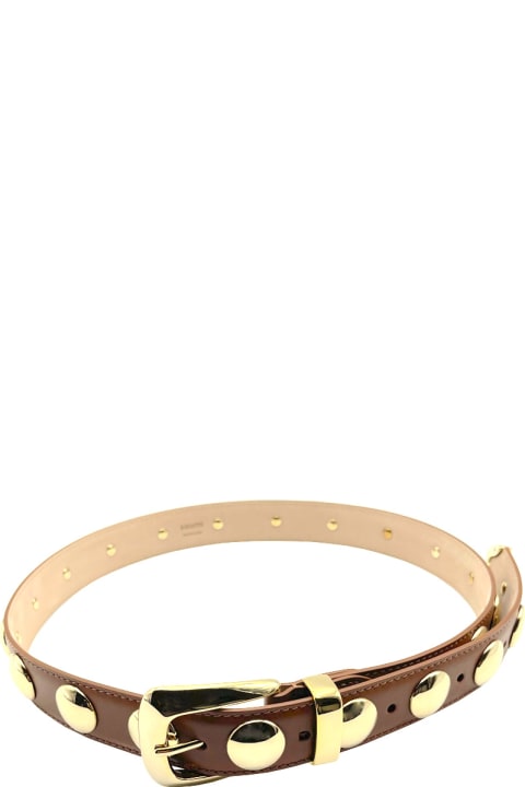 Homeware Khaite Benny Belt With Gold Studs