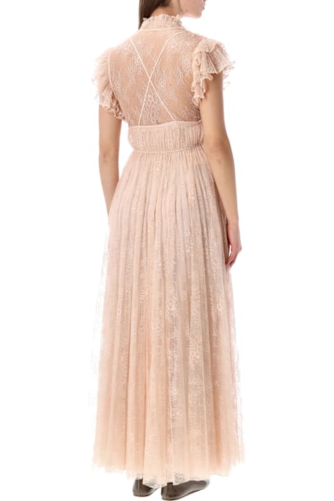 Homeware Alberta Ferretti Alberta Ferretti Pleated Lace Evening Dress