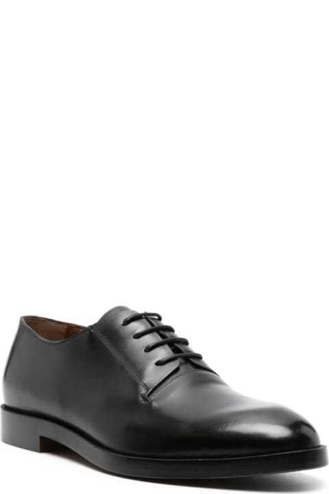 Zegna أحذية اللوفرز والبوت لـ القسم الرجالي Zegna Almond-toe Leather Derby Shoes