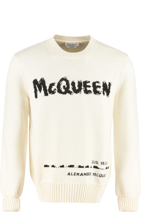 Homeware Alexander McQueen Logo Intarsia Crew-neck Sweater