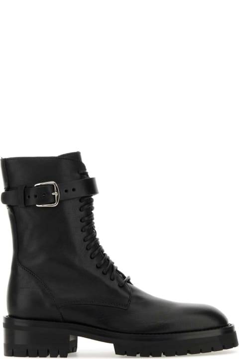 Ann Demeulemeester Boots for Women Ann Demeulemeester Black Leather Ankle Boots