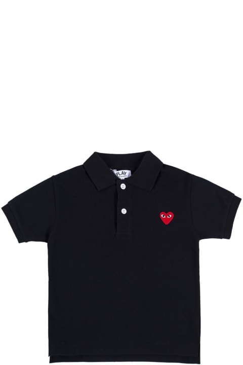 Comme des Garçons Play Shirts for Boys Comme des Garçons Play Heart Patch Polo Shirt