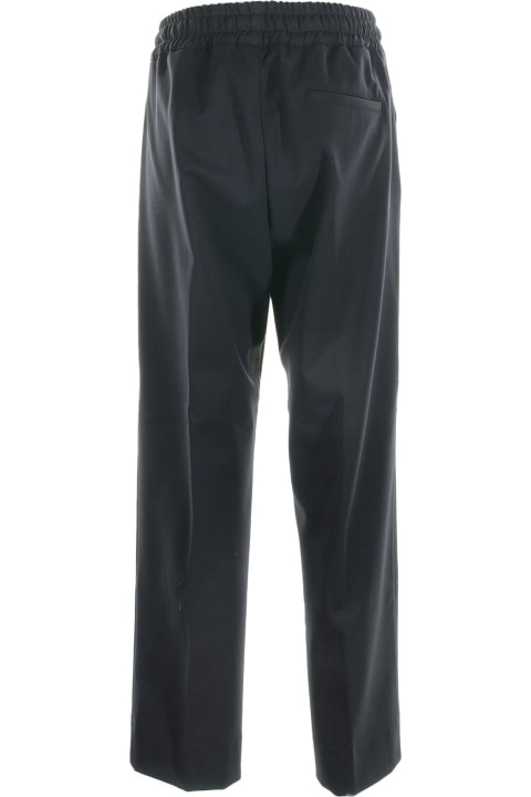 Navy Blue Trousers With Drawstring