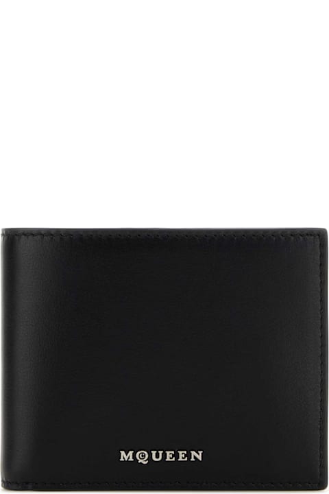 Accessories Sale for Men Alexander McQueen Black Leather Wallet