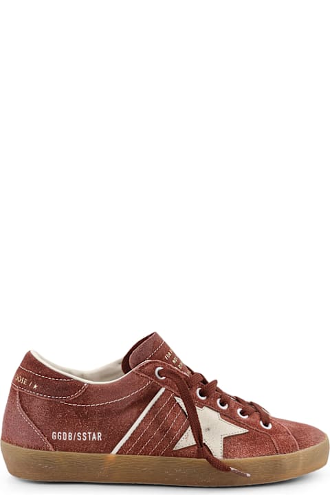 Golden Goose Super Star Suede Sneakers With Logo On The Side