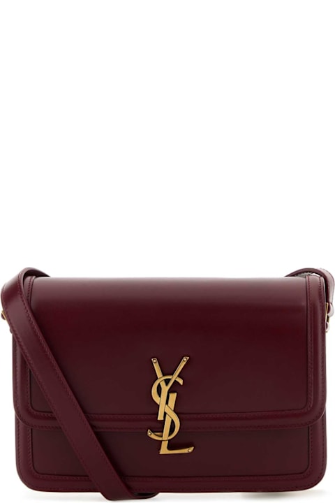 حقائب الكتف لـ السيدات Saint Laurent Tiziano Red Leather Medium Solferino Crossbody Bag